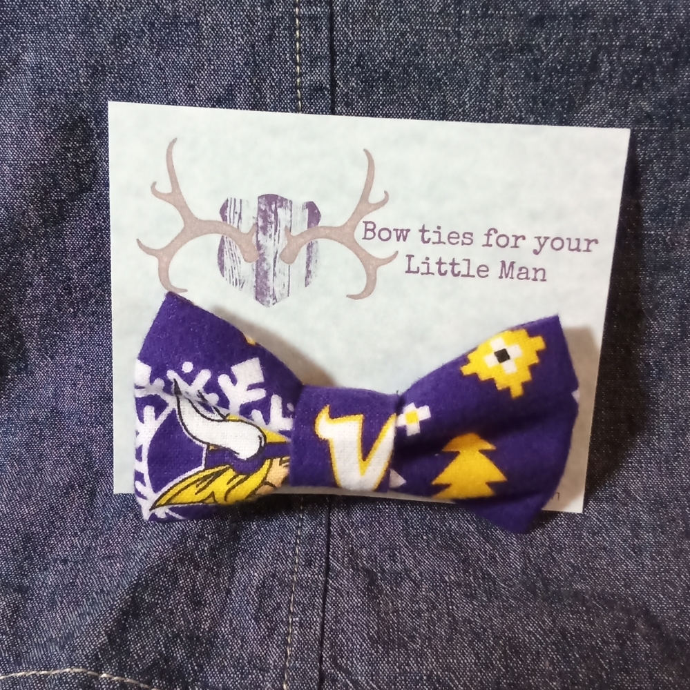 Minnesota Vikings Clip On Bow Tie